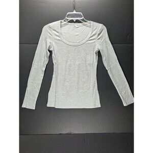 womans long sleeve grey top size small